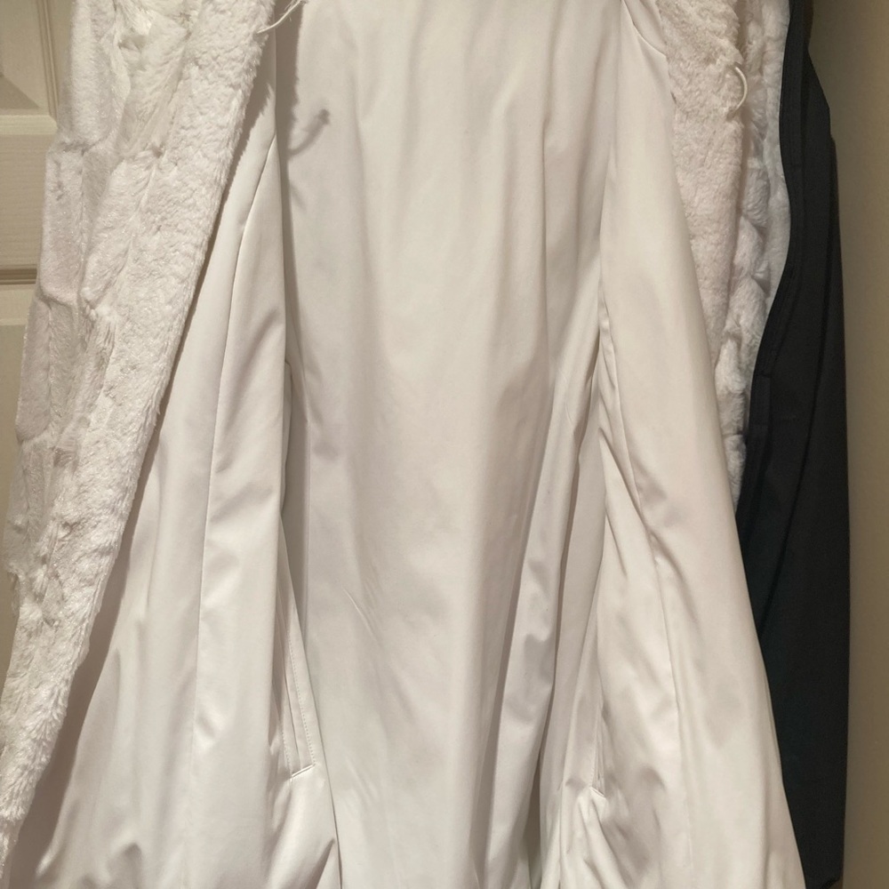 Gorgeous Faux White Fur Dennis Basso Coat